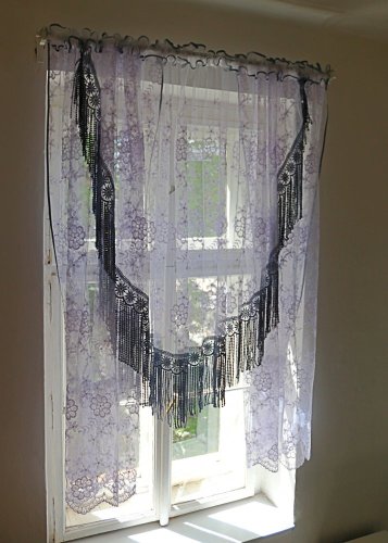 Hotová záclona Santina jemně fialovo-bílá 180x400cm