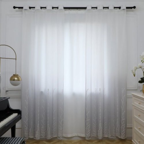 Hotová moderní záclona Lenka, šedo - bílá 145x250 cm