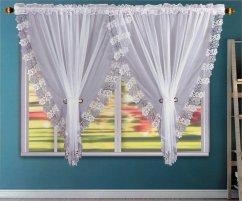 Luxusná hotová dvojdielna záclona Mirka 400x180 cm