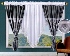 luxusní hotové komplet závěs + záclona Kateřina 400x160cm 2x150x160 cm