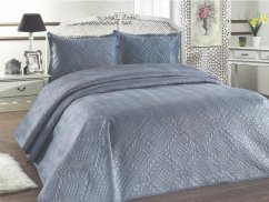 Luxusní přehoz na postel Edita modrošedá 220x240 cm
