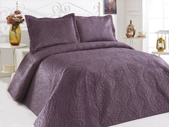 Luxusní přehoz na postel Edita fialova 220x240 cm