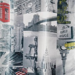 Perdele finisate 3D Tower Bridge 150x260 cm