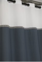 Kész függönyök Versace világosszürke fekete 145x250 cm